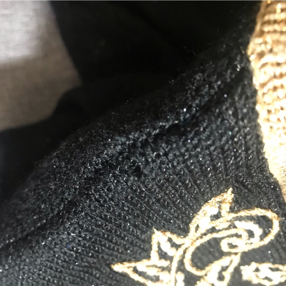 Jocelyn  Smith vintage black and gold cardigan sweater size Large - Picture 7 of 7